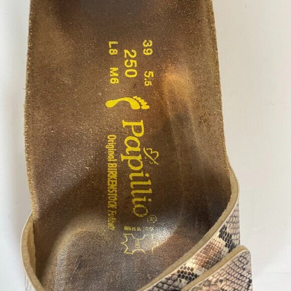 Papillio by Birkenstock Madrid Snake Print Women’s Slide Sandals Size 39 - Picture 6 of 9